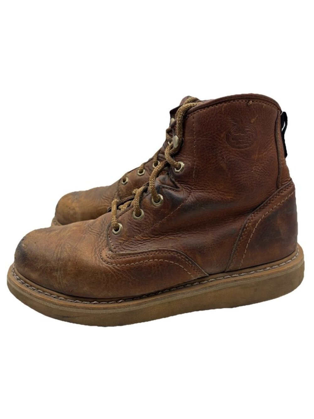 Georgia Boot 6" Steel Toe Boot Barracuda Gold Mens Size 9 W Brown